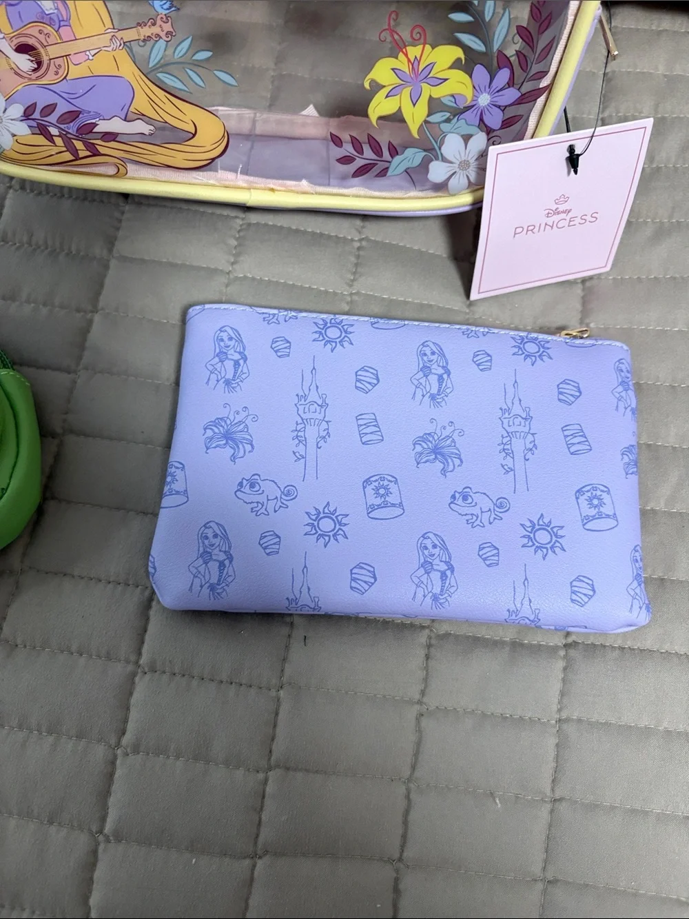 Disney Rapunzel & Pascal Travel Pouch Set - Purple, Green, Yellow